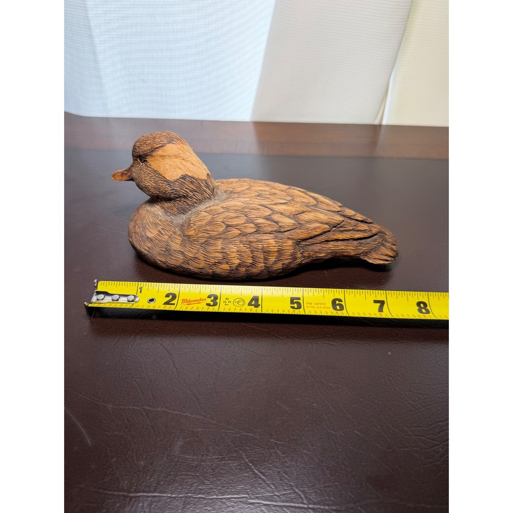 Paul & Dotty Baumann 1989 Hand Carved Pyrography Duck Decoy Signed - Picture 5 of 9